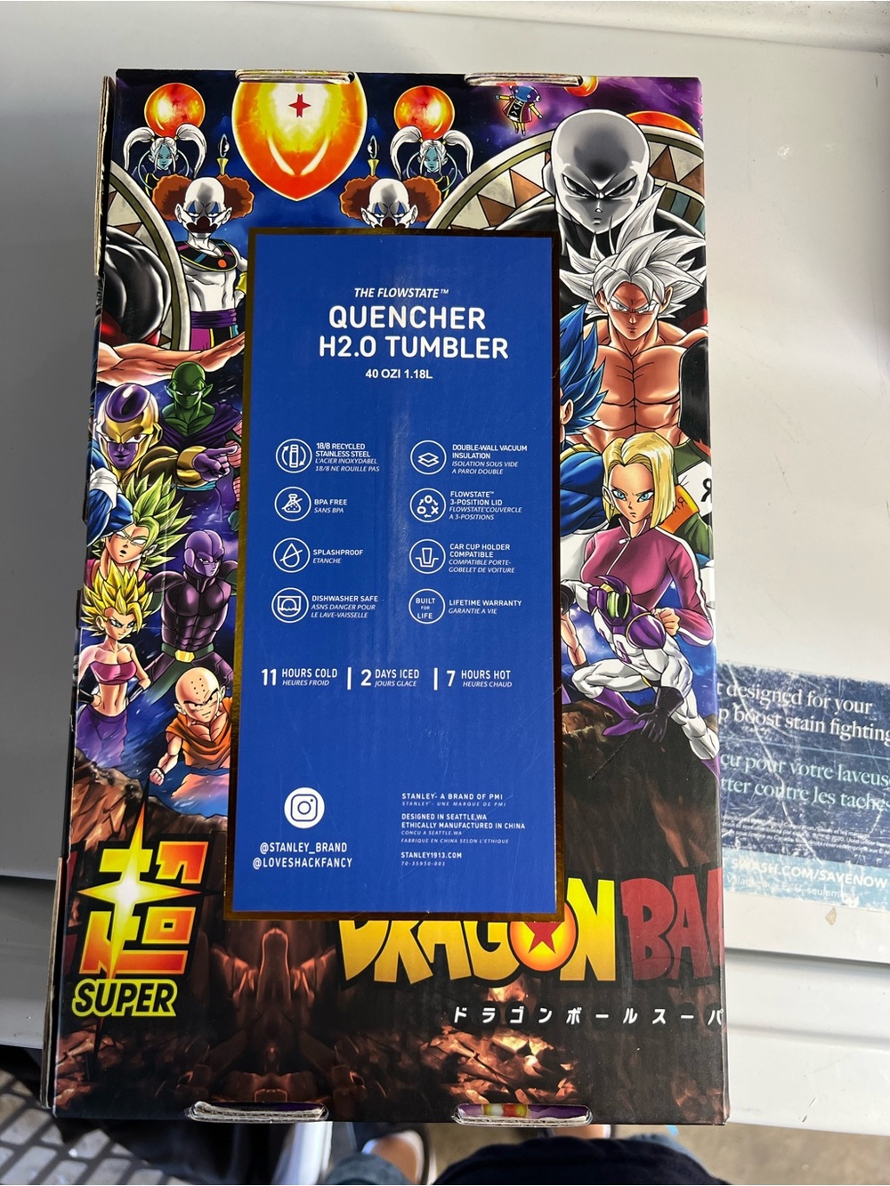 Dragon Ball Stanley Quencher H2.0 Tumbler - Vibrant Multicolor Anime Design 40oz - Picture 12 of 14